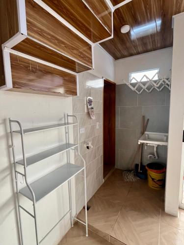 Postel nebo postele na pokoji v ubytování Apartaestudio, fresco y cómodo