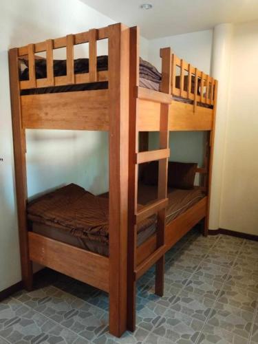 two sets of bunk beds in a room at Ratatouille Guesthouse Koh Phangan in Thongsala