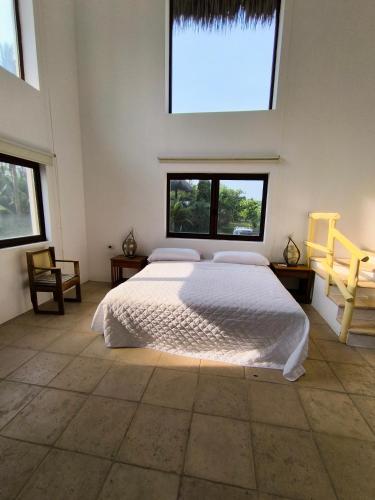 Llit o llits en una habitació de Villa Nonna