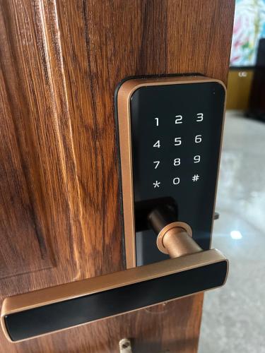 a close up of a door with a remote control at Casa Amore in Benaulim