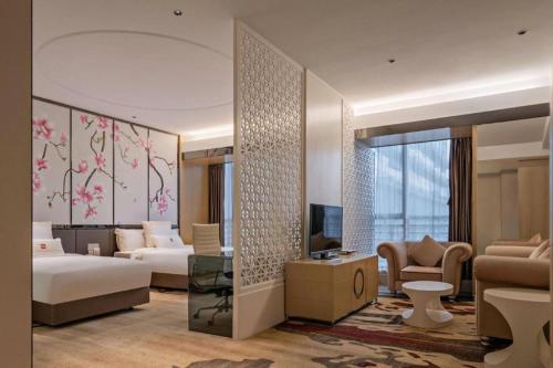 Χώρος καθιστικού στο Zhongshan Da Dong Yu Hotel