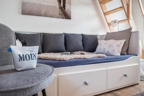 Posezení v ubytování Bezauberndes Lütt Hus