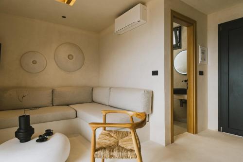 Χώρος καθιστικού στο Orizontas Suites