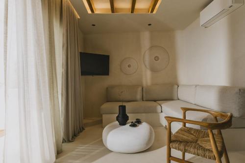 Χώρος καθιστικού στο Orizontas Suites