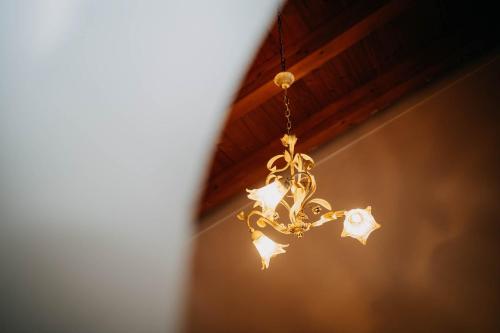 a chandelier hanging from a ceiling at Tenuta Le Tre Rose in Vibonati