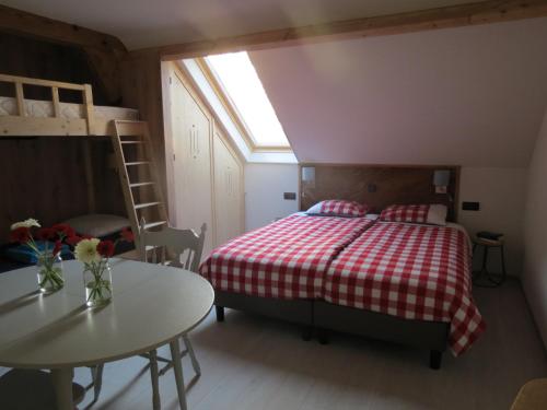 Katil dua tingkat atau katil-katil dua tingkat dalam bilik di Bed & Breakfast Pergama