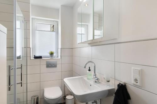 Bilik mandi di Ferienwohnung Jule
