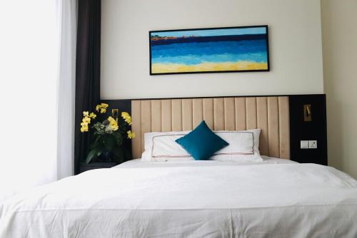 Ένα ή περισσότερα κρεβάτια σε δωμάτιο στο Gilet's apartment