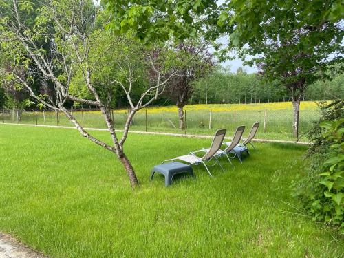 Ein Garten an der Unterkunft Gite de la Plaine