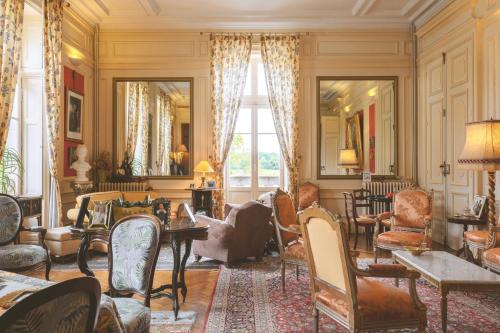 Χώρος καθιστικού στο Château du Deffay