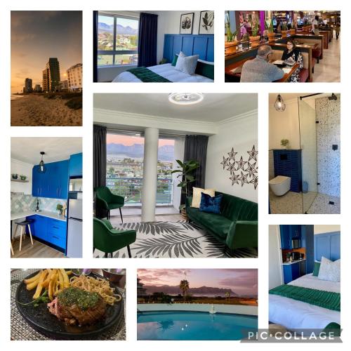 a collage of photos of a hotel room at Mountain Bay, 403 & 404, Strand in Strand
