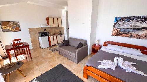 Zona de estar de Qumi Apartments