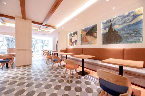 Χώρος καθιστικού στο Guilin O-LIVE Social Hotel -Riverside -Adjacent Elephant Hill -Pedestrian Street-Twin Towers-Mediterranean style