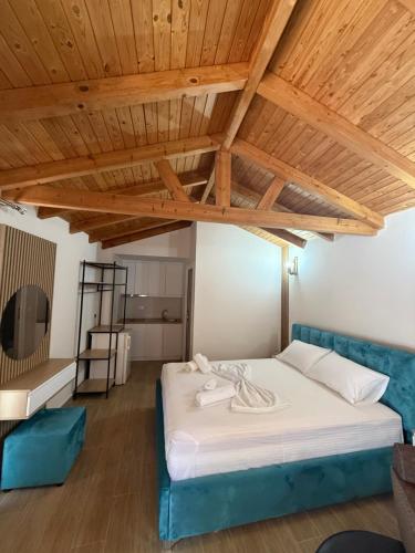 Ένα ή περισσότερα κρεβάτια σε δωμάτιο στο Almar apartaments