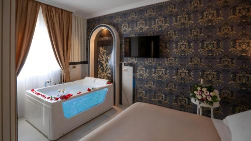 Postel nebo postele na pokoji v ubytování Hotel Sicilia