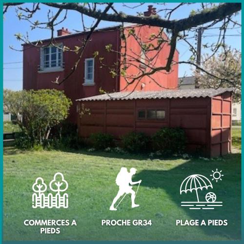 Ty Prévosto - jardin clos - plage à pieds