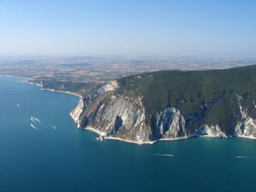an aerial view of a large body of water at Agromarino in Sirolo