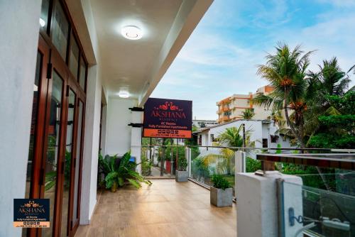a view of a balcony of a building at Akshana Residency in Mount Lavinia