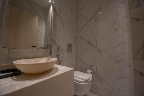 Un baño de فندق قوبا السويس - Quba Swess Hotel Jazan