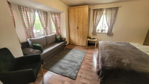 Ruang duduk di Landhaus Eder