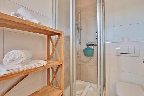 Ένα μπάνιο στο Seebrücke Seebrücke Appartement 26