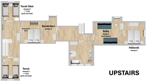 a floor plan of a house at Ferienhaus Istaby in Sölvesborg
