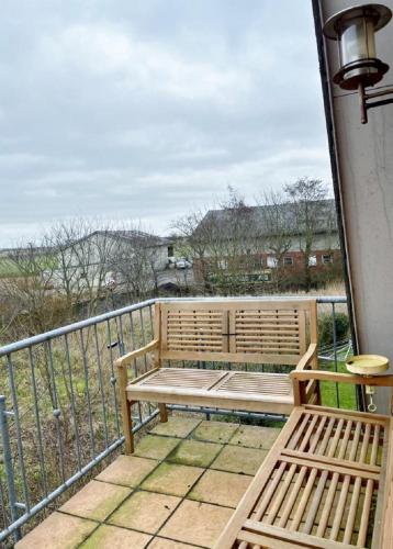 Balkón nebo terasa v ubytování Ferienhaus Am Koog Fahretoft