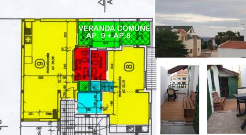 a collage of three pictures of a house at Azalea Capo Verde Laura in Santa Maria