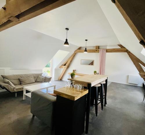 Posezení v ubytování La campagne près de la ville