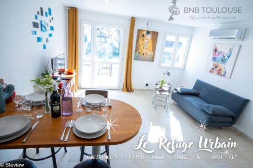 BNB TOULOUSE - Refuge urbain - Clim - Terrasse - Parking - WiFi - Proche transports