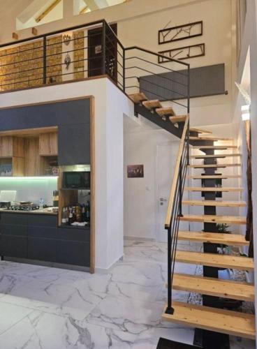 Una cocina o cocineta en Kesane