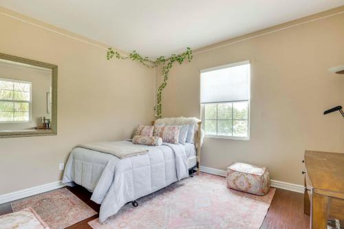 a bedroom with a bed and a mirror at 2 Mi to Old Town Temecula Elegant SoCal Home in Temecula