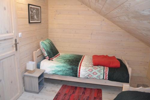 Katil atau katil-katil dalam bilik di Chalet des Aigrettes, Les 1000 Etangs