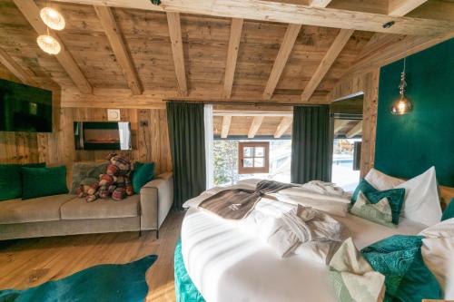Postel nebo postele na pokoji v ubytování Alpine Residence Villa Adler