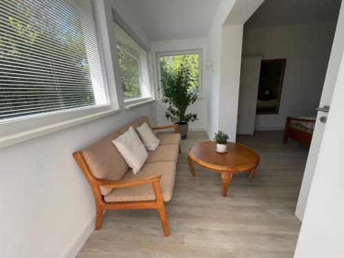 Ruang duduk di Appartement mit 2 Schlafzimmern und Terrasse