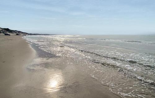 a beach with the ocean and the shoreline at 3 Bedroom Cozy Home In Bindslev in Bindslev