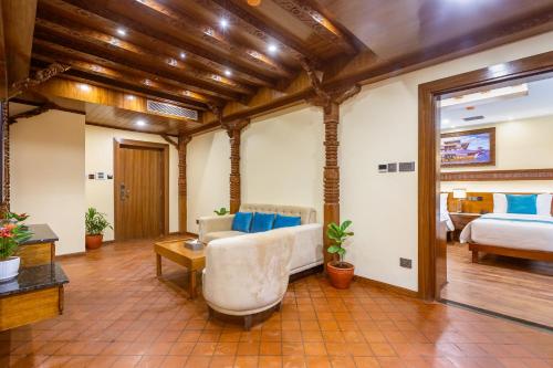 Aarya Hotel and Spa - Eternal Heritageにあるベッド