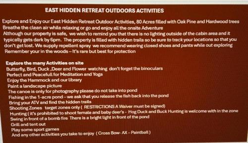 a screenshot of a document on a laptop computer at Priv Hidden retreat ATV trails spa fishing outdoor activities in Jefferson