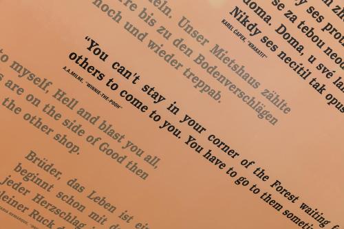 a piece of paper with text on it at Pytloun Grand Hotel Imperial in Liberec