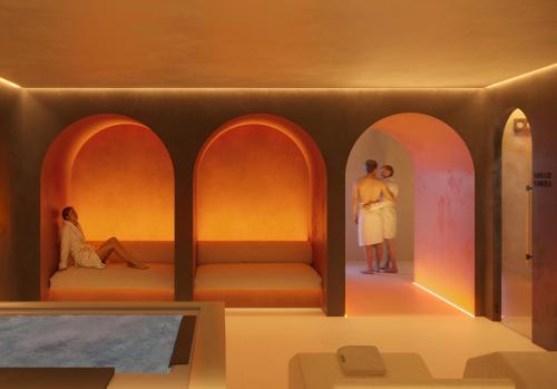 Katil atau katil-katil dalam bilik di Hotel MIM Baqueira Luxury & SPA