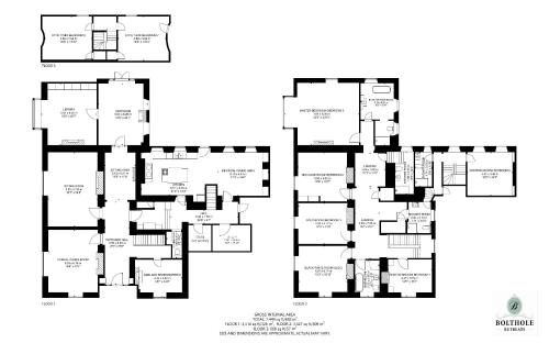 a floor plan of a house at Kingscote Park House in Kingscote