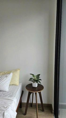 Ένα ή περισσότερα κρεβάτια σε δωμάτιο στο Studio Apt At OceanPark