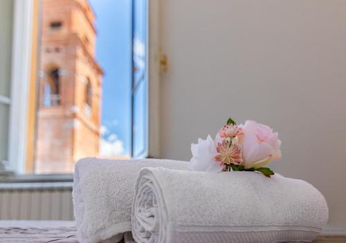 Кровать или кровати в номере -Cavour 4- 2 Bedrooms near the Leaning Tower