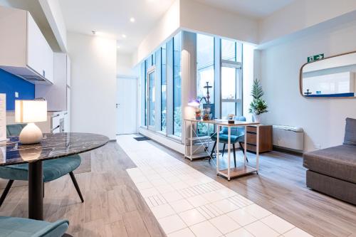 Ruang duduk di Città Studi Suites 1 - Top Collection