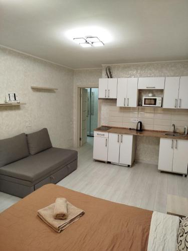 Kuchyň nebo kuchyňský kout v ubytování apart-hotel Sky
