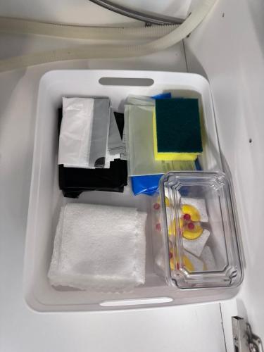 a plastic container filled with different types of food at Heart of Port Credit, Lakefront, Dining & Shopping in Mississauga