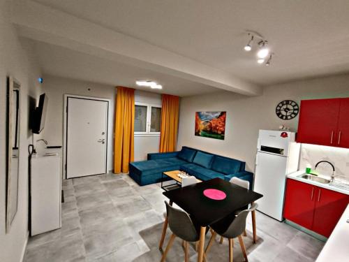 Nhà bếp/bếp nhỏ tại Poseidon Apartments