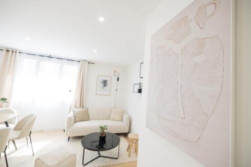Χώρος καθιστικού στο Moissan chambre Monteynard