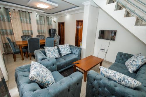 Coin salon dans l'établissement Casa Kigali