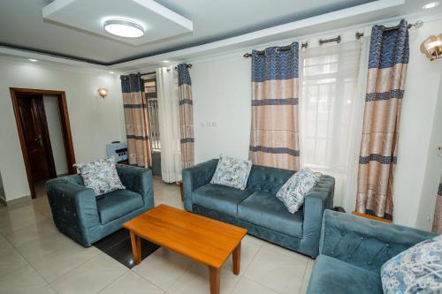 Coin salon dans l'établissement Casa Kigali